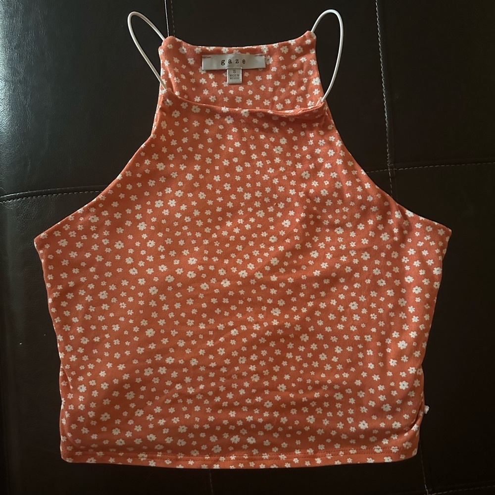 *Super Cute Orange Cropped Tank